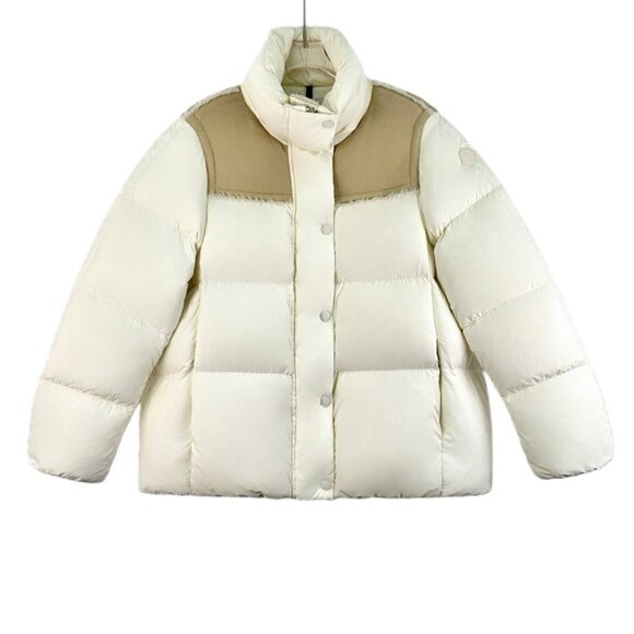 Moncler 22 Jotty Collection off-white logo patch down jacket - Picture 1 of 9